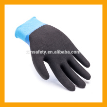 ZMSAFETY 13G Knitted Liner Latex Coated Latex Safety Gloves Black Sandy Finish Double Latex Dipped Gloves